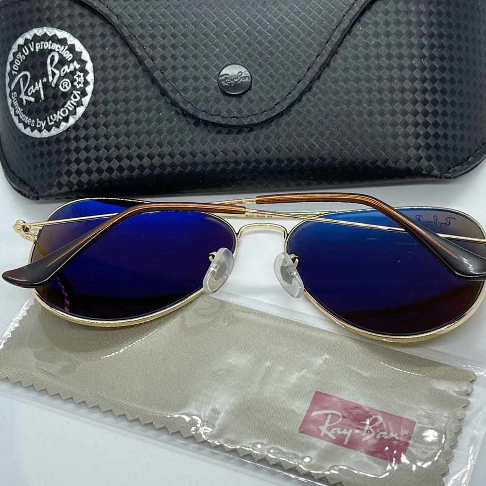 New Rayban Aviator Polarized 3025 Gold/Brown Polar - Picture 8 of 10